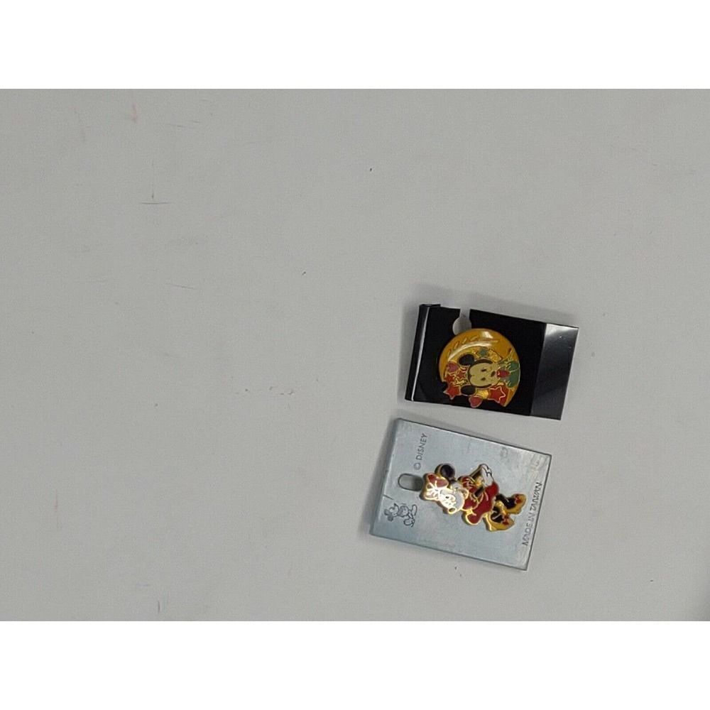 Mickey And Minnie Lapel Pins Vintage Disney Mickey with Moon/Stars Minnie Posing - Picture 5 of 5